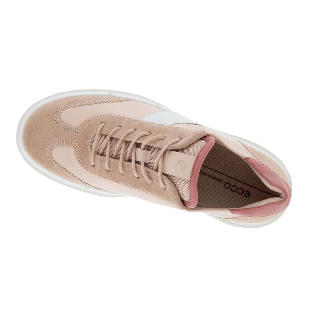 Women's Ecco Soft X Retro-inspired Sneakers Pink / Rose / White | USA 253ZUT